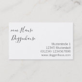 Moderner Schäferhund Visitenkarte (Rückseite)