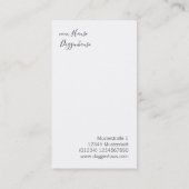 Moderner Schäferhund Visitenkarte (Rückseite)