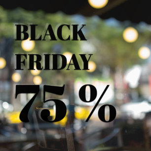 Moderner Schaufenster Black Friday Sale Fensteraufkleber