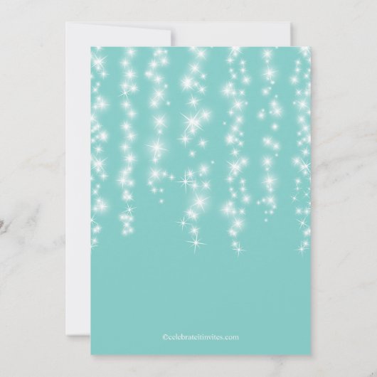 Moderner Schein-blaues 16. Einladung (Rückseite)