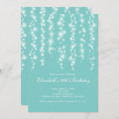 Moderner Schein-blaues 16. Einladung (Vorne/Hinten)