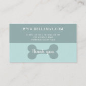 Moderner schick grüner Hundebahn Treuekarte (Rückseite)