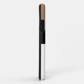 Moderner schick weißer schwarzer Mocha Brauner Far Case-Mate iPhone Hülle (Hinten/Rechts)