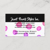 Moderner schicke Maler dotiert Visitenkarten Visitenkarte (Rückseite)