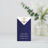 Moderner, schicker Anwalt am Gesetz Mitternacht bl Visitenkarte (Stehend Vorderseite)