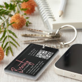 Moderner schicker, Beruflicher QR-Code Schlüsselanhänger (Vorderseite rechts)