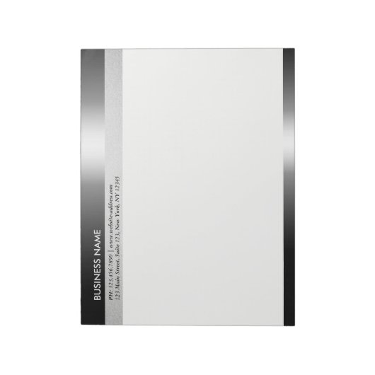 Moderner, schicker Black & Silver Foil Creative De Notizblock (Rotiert)