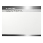 Moderner, schicker Black & Silver Foil Creative De Notizblock (Vorderseite)