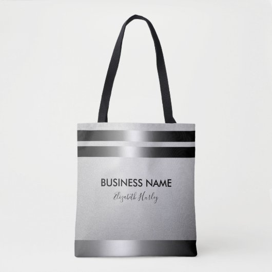 Moderner, schicker Black & Silver Foil Creative De Tasche (Vorderseite)