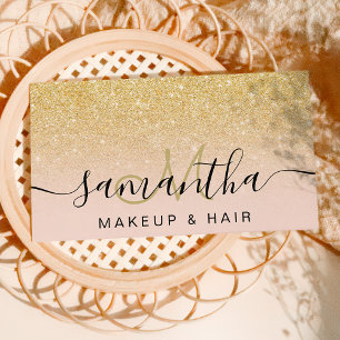 Moderner, schicker Glitzer ombre blush makeup haar Visitenkarte