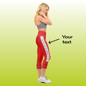 Moderner, schicker Golftext rot Capri Leggings