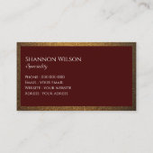 Moderner, schicker Kupferrahmen aus Glitzer, Goldw Visitenkarte (Rückseite)