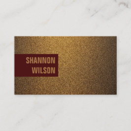 Moderner, schicker Kupferrahmen aus Glitzer, Goldw Visitenkarte