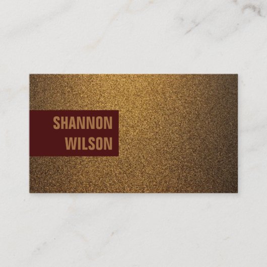 Moderner, schicker Kupferrahmen aus Glitzer, Goldw Visitenkarte (Vorderseite)