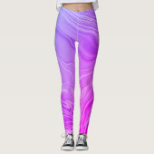 Moderner, schicker, rosa lila Marmor Leggings (Vorderseite)