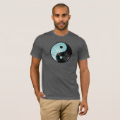 Moderner schicker Yin-Yang Sunbeam-Blumenbaum T-Shirt (Vorne ganz)