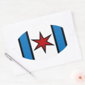 Moderner Schild-Oval-Aufkleber Ovaler Aufkleber (Umschlag)