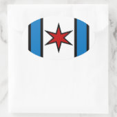 Moderner Schild-Oval-Aufkleber Ovaler Aufkleber (Tasche)