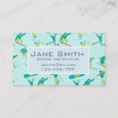 Moderner Schilehrer Visitenkarte (Vorderseite)