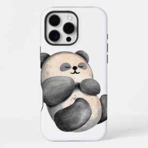 Moderner schlafender Wasserfarben-Panda iPhone 16 Pro Max Hülle