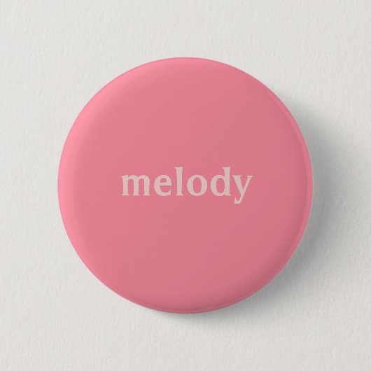 Moderner Schlafsaal rosa Name Button (Vorderseite)