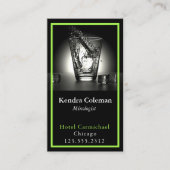 Moderner, schlanker Mixologe mit individuellem QR- Visitenkarte (Vorderseite)