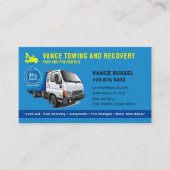 Moderner Schleppdienst | blau Visitenkarte (Vorderseite)