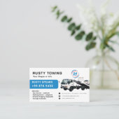 Moderner Schleppdienst | weiß Visitenkarte (Stehend Vorderseite)