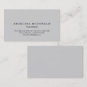 Moderner Schlicht-Light-Grau-Minimalistischer Bera Visitenkarte (Vorne/Hinten)