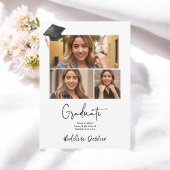 Moderner, schlichter 3-Foto-Abschluss Ankündigung