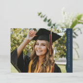 Moderner, schlichter Abschluss mit zwei Fotos Ankündigung (Stehend Vorderseite)