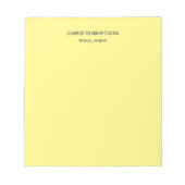 Moderner Schlichter Agent Minimalistisch Creme Far Notizblock (Vorderseite)