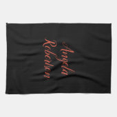 Moderner schlichter, einfacher Name Geschirrtuch (Horizontal)