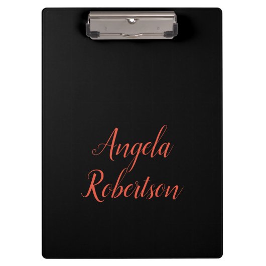 Moderner schlichter, einfacher Name Klemmbrett (Vorderseite)