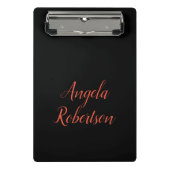 Moderner schlichter, einfacher Name Mini Klemmbrett (Vorderseite)
