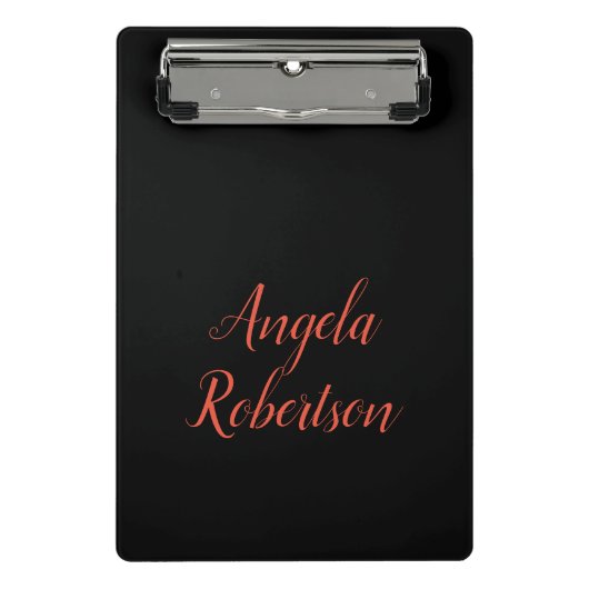 Moderner schlichter, einfacher Name Mini Klemmbrett (Vorderseite)