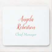 Moderner schlichter, einfacher Name Mousepad (Vorne)