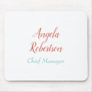 Moderner schlichter, einfacher Name Mousepad