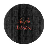 Moderner schlichter, einfacher Name Schneidebrett (Vorderseite)