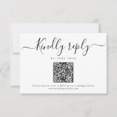 Moderner, schlichter, eleganter Code für Hochzeit RSVP Karte (Vorderseite)