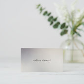 Moderner, schlichter Grau Irideszierender Innenarc Visitenkarte (Stehend Vorderseite)