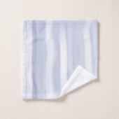 Moderner schlichter grauer Streifen Badhandtuch Set (Waschlappen)