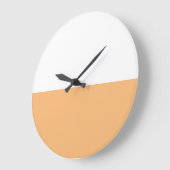 Moderner, schlichter, orangefarbener Farbblock Große Wanduhr (Winkel)