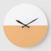 Moderner, schlichter, orangefarbener Farbblock Große Wanduhr (Vorderseite)