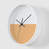 Moderner, schlichter, orangefarbener Farbblock Uhr (Winkel)