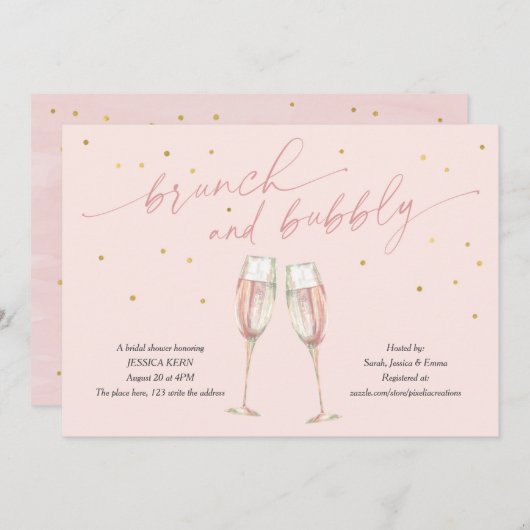 Moderner, schlichter Pop, der knackige, schicke Ch Einladung (Vorne/Hinten)