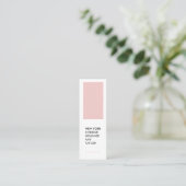 Moderner, schlichter Rose pink minimalistischer De Mini Visitenkarte (Stehend Vorderseite)