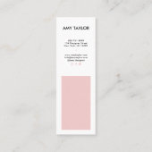 Moderner, schlichter Rose pink minimalistischer De Mini Visitenkarte (Rückseite)