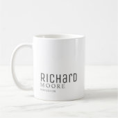 moderner schlichter schwarzer Name Kaffeetasse (Links)