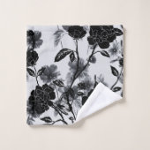 Moderner Schmetterling Floral Noir Badhandtuch Set (Waschlappen)